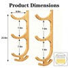 3-Tier Bamboo Yoga Mat Holder Wall Mount, Yoga Mat Storage