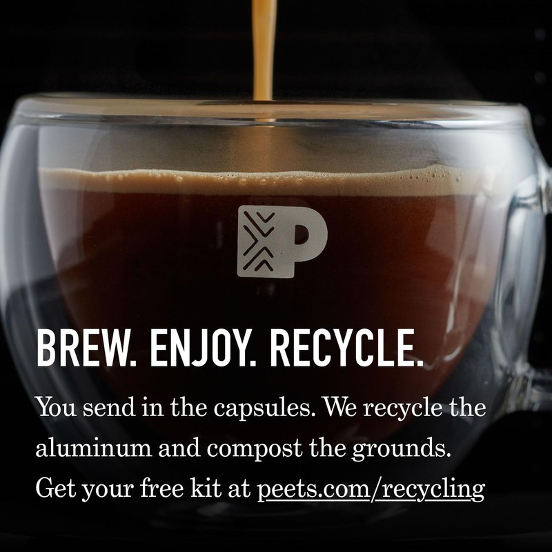 Peet's Coffee, Dark and Medium Roast Espresso Capsules Variety Pack
