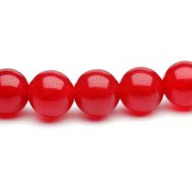 Echtes Karneol Edelstein Armband mit 6mm Perlen und Edelstahlherz - verschiedene Längen - Heilstein Schutzstein Talisman Glücksbringer Geschenk (Karneol, 20CM)