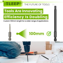 TLEEP 20 x 1/4 Inch Hex Head Allen Wrench Drill Bits 4" Long, 1.5MM to 12MM, 5/64” to 5/16”, SAE and Metric S2 Steel Magnetic Tips Screwdriver Socket Bit Set for Ikea Type Furniture, 100MM