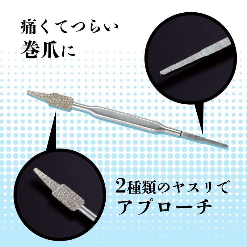 Comolife Double Head Winding Nail File, Sore Foot, Nail Care,