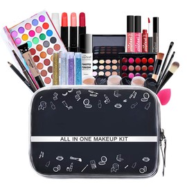 JasCherry 27 Pieces Multifunctional Makeup Gift Set Cosmetic Makeup Set for Face, Eyebrow, Eyes and Lips – Ideal Beauty Gift Boxes with Cosmetic Bag