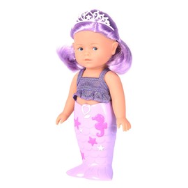 Corolle 9000240070 Mini Mermaid Naya, Full Vinyl Doll with Half Hair, Removable Mermaid Fin, 20 cm Toy Doll with Vanilla Fragrance, from 3 Years