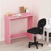 FURINNO Simplistic Study Table, Pink