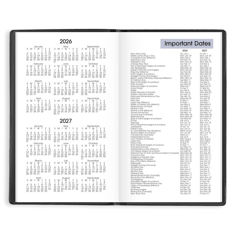 AT-A-GLANCE 2026 Planner, Weekly, 3-1/2" x 6", Pocket Size, Open