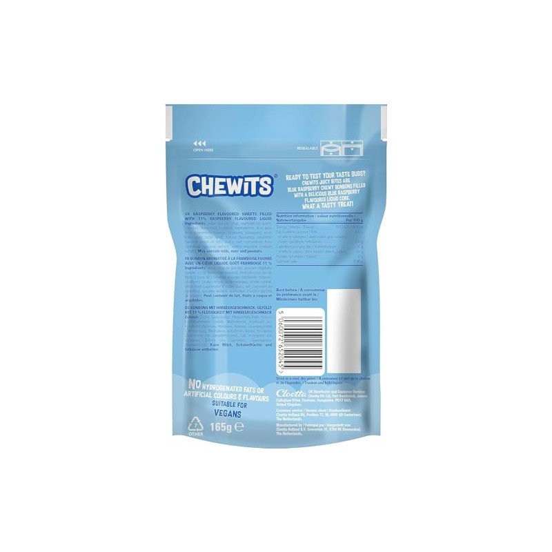 Chewits Raspberry, Strawberry, Apple & Lemon Sour Juicy Bites -