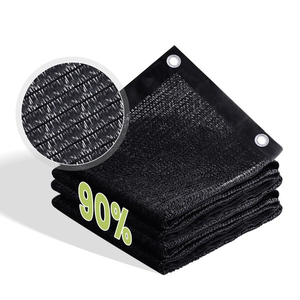 VOXBIN 90% Patio Shade Cloth, Outdoor Sun Shade Fabric with