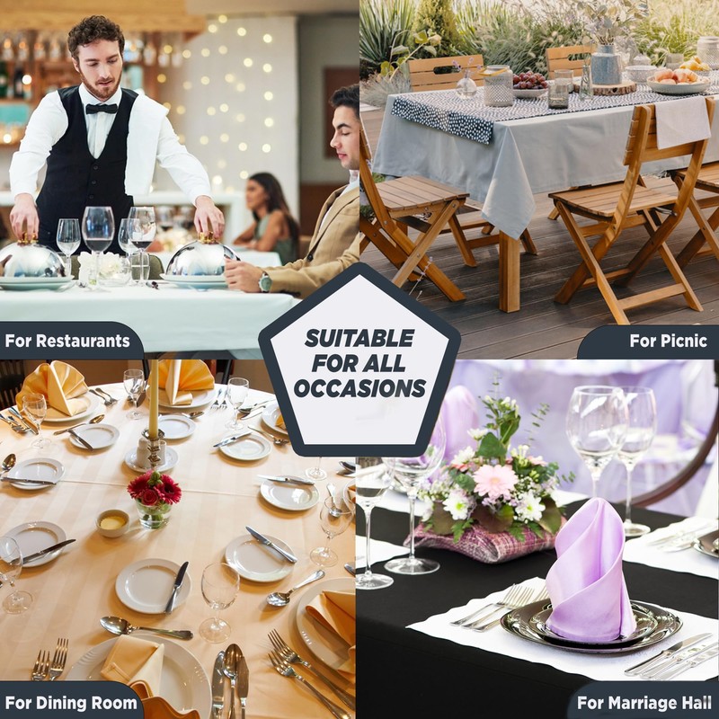 Personalize Pro 1 Pack Black Square Table Cloth 52 ×
