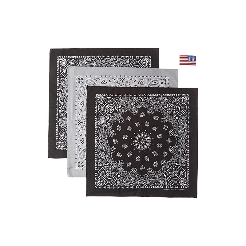 Bandana, Raiders, Set of 3 (RAIDERS Black, Silver Black) with