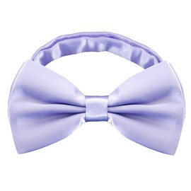 Alizeal Mens Adjustable Pre-tied Solid Bow Tie, lilac