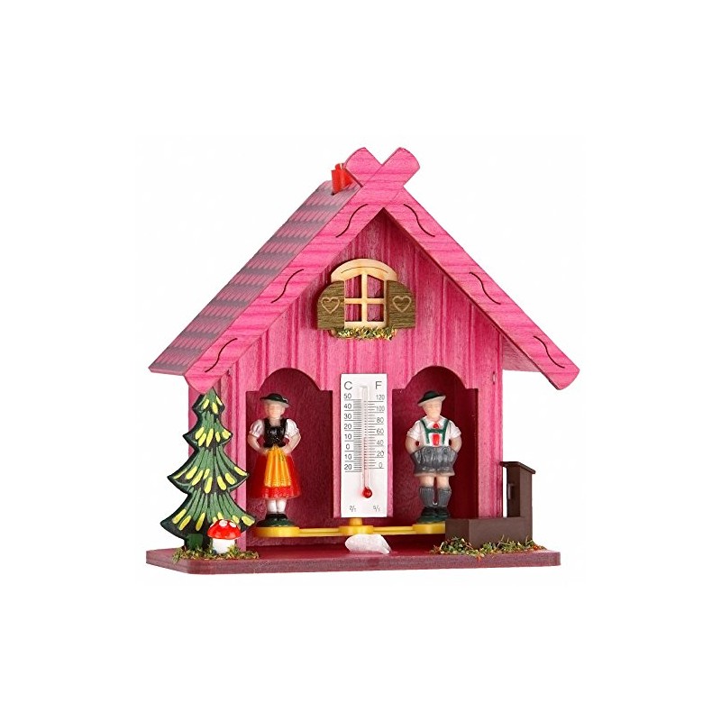 ISDD Cuckoo Clocks Weather house pink