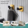 Angle Simple Towel Hook Black & Gold 2 Pack, 304