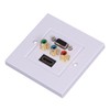 VGA+High Definition Multimedia Interface 3RCA Wall Plate Panel Socket for
