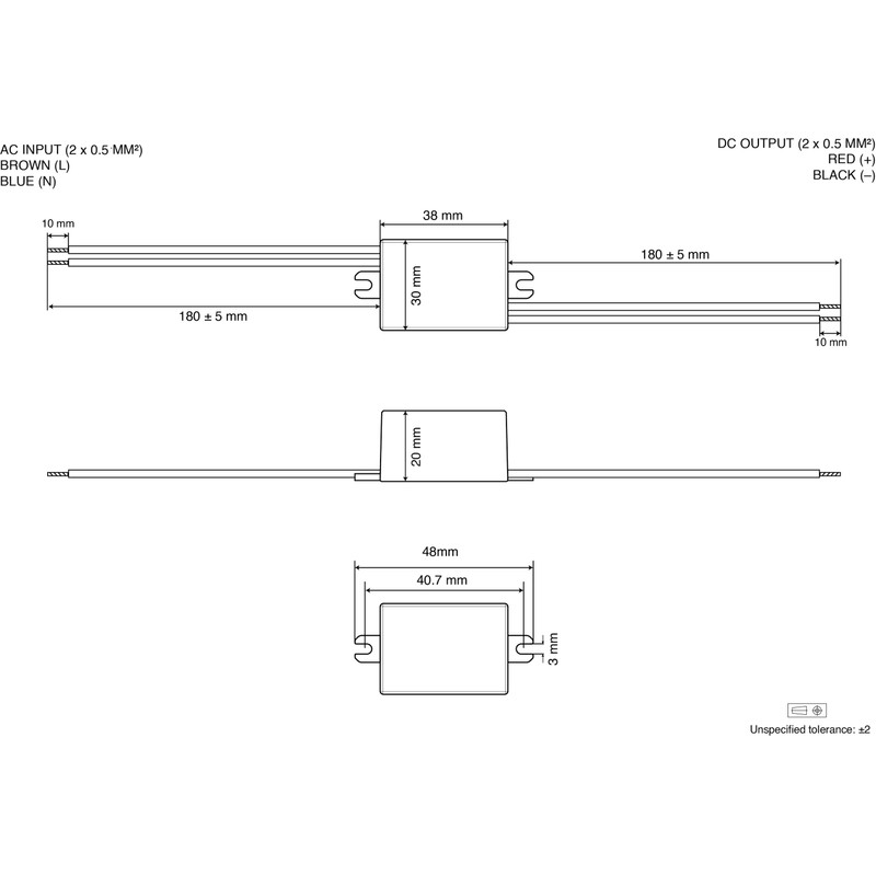 illuburg LED Transformer Dimmable Triac 350mA Constant Current 2W -