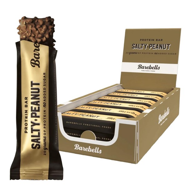 Barebells Salty Peanut Protein Bar 20 g 12 x 55 g Chocolate Protein Bars