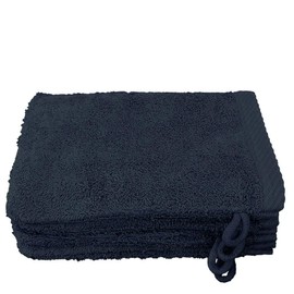 Lanudo® Pure Line Wash Cloth, Set of 4, Pure Terry Cotton, 21 x 15 cm, Navy Blue