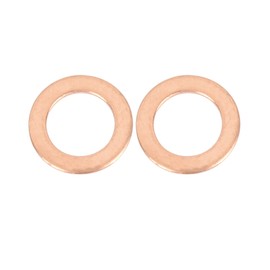 X AUTOHAUX 2 x 10 mm Banjo Hose Bolt Washer Fitting Metal for Motorcycle Car