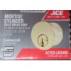 ACE Schlage SC1 Keyway Mortise Cylinder Solid Brass Bright Brass Finish   2 Keys