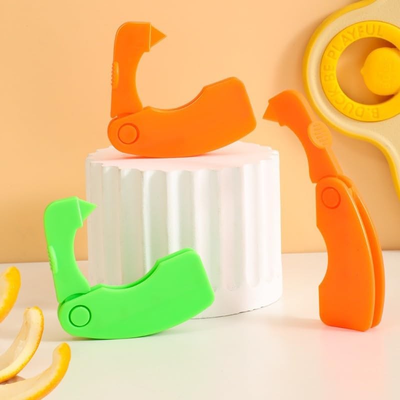 4 Pack Orange Peeler, Easy Open Orange Lemon Citrus Peeler