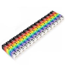 Yankok Clip-On Cable Marker 1.5/2.5/4.0/6.0mm², for 2.0-7.0mm Cables Color Coded Imprint with 0-9 (1.5mm²)