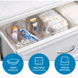 InterDesign Rain Cosmetic Organizer, Clear