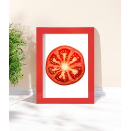 A4 Black Solid Wood Frame, A4 Picture Frame, A4 Photo Frames, A4 Poster Frame with Acrylic Glass, 21cm x 29.7cm Certificate Frame for Table Top and Wall Mounting, Black (Red)