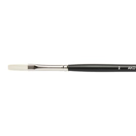 Jackson's : Akoya White Synthetic Bristle Hair Brush: Long Flat No. 2