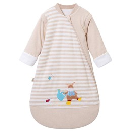 OuYun Baby Organic Sleeping Bag Autumn Detachable Sleeve Wearable Blanket,Small,1.5 Tog