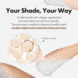 ELROEL BLANC Cover Cream Stick V  Base coreana que cambia de color con cepillo desmontable  Base de maquillaje de cobertura completa a media (200...  