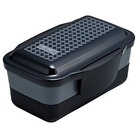 Komori Resin Dome 2-Tier Lunch Box 850 Fly Height, Black