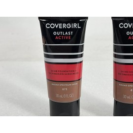 COVERGIRL 2 PACK Covergirl Outlast Active 24 HR Foundation + SPF20 875 Soft Sable NWOB