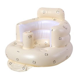 C‌oolcandy Inflatable Baby Seat for 3-36 Months, Toddler Baby Chair Built-in Air Pump, Supportive Sit-Up Chair, Portable & Load-Capable, Ideal for Learning sit, Feeding & Entertaining