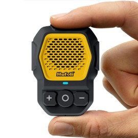 Mufoli Portable Bluetooth Speaker, Wireless Wearable Bluetooth Speakers, Waterproof Jobsite Speaker Up to 14 Hours Playtime, Clip Speaker Built-in Mic for Hands-Free Music/Calls, for Outdoors (Yellow)