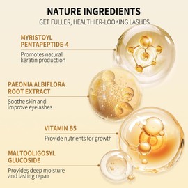 Eyelash Growth Serum for Thicker, Longer, Natural Lashes without Prostaglandin – Grow Luscious, Natural Lashes with Advanced Enhancer | Vegan & Cruelty-Free Treatment