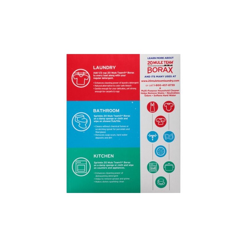 Twenty Mule Team Borax Detergent Booster & Multi-Purpose Household Cleaner