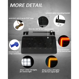 Bestview 5-In-1 LED Rear Fog Light Assembly Kits Compatible for 2011-2021 Subaru WRX STI Impreza XV Crosstrek, Function as Tail Brake Backup Reverse Turn Signal Lights (Smoke Len)