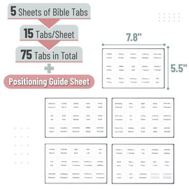 Mr. Pen- Bible Tabs, 75 Tabs, White, Laminated Bible Tabs for Women and Men, Bible Tabs for Study Bible, Bible Index Tabs, Bible Book Tabs, Bible Labels Tabs, Mr Pen Bible Tabs