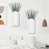 Dnnnii 2 Pack Wooden Wall Vase Set - White Finish
