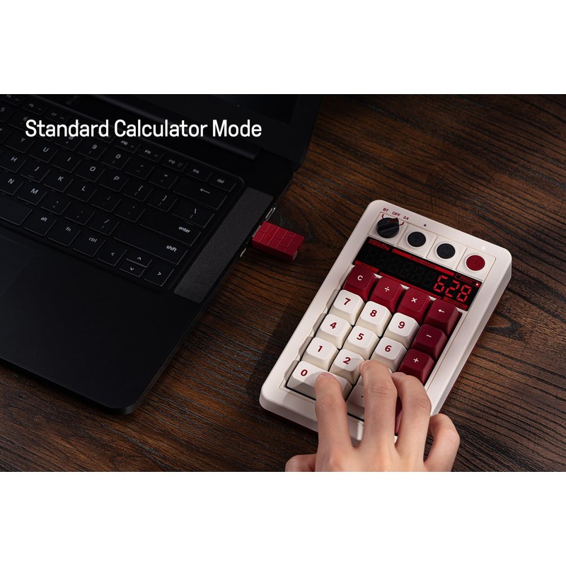 8BitDo 18 Keys Retro Mechanical Numpad, Supports PC Numpad &