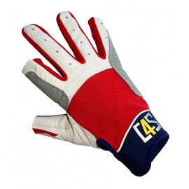 crazy4sailing Cruising Sailing Gloves with 2 Fingers Cut, Colour: Red, Size: XS