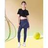 zqajuxg 2 in 1 Girls Leggings with Skirt High Waisted