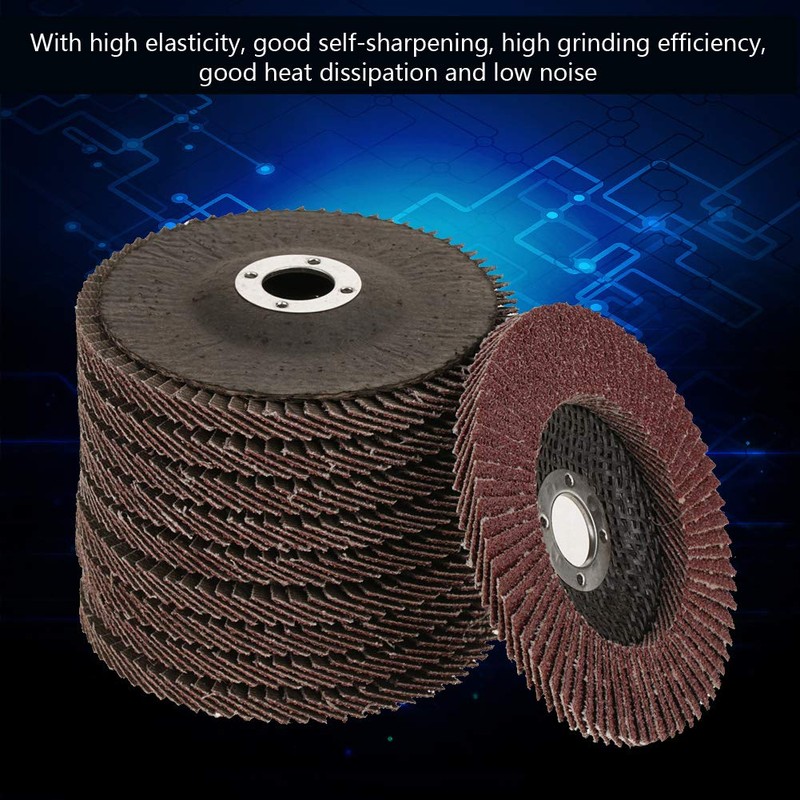 Flap Discs, 10Pcs Sanding Disc Polishing Wheel, 60 Grit Abrasive