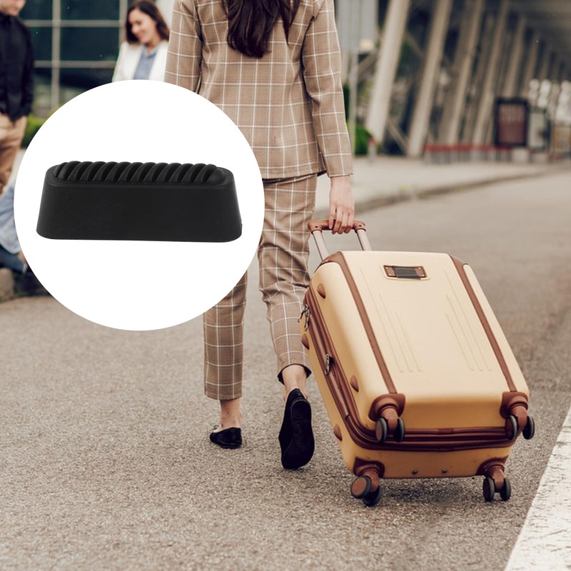 RDEXP 4pcs Black Feet Pads for Suitcase Luggage Holder Side