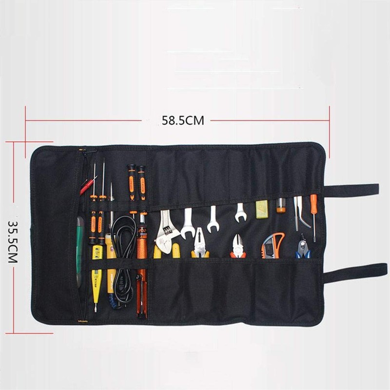 TOOLSTAR Tool Roll Bag, Tool Roll Up Bag 22 Pockets