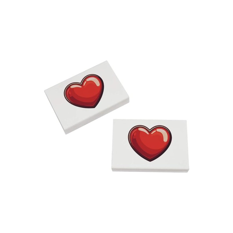 2 x 45mm 'Valentine's Heart' Erasers/Rubbers (ER00047395)