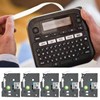 5 Pcs Label Maker Tape Black On White 12mm Width