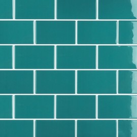 VaryPaper 12''x12'' 10 Sheets Kitchen Backsplash Tiles Peel and Stick Teal Blue Subway Tile Stick on Backsplash for Bathroom Laundry Room Waterproof Removable Vinyl Back Splash Sticky Tiles for Walls