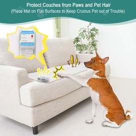 SEERWAY 2-Pack Pet Training Shock Mat Set (60"x12" + 22"x14"), 3 Modes Electric Mat Deterrent to Keep Dogs Cats Off Couch Sofa Countertop