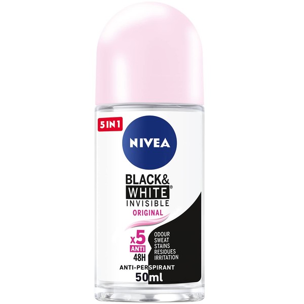 Nivea Invisible For Black & White Women's Roll-On Deodorant 50 ml