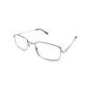 Calabria R754 Rectangular Metal Reading Glasses +2.00 Shiny Silver Men